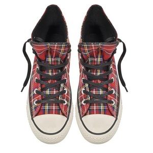 Rare Tartan Textile Converse Hi-Tops